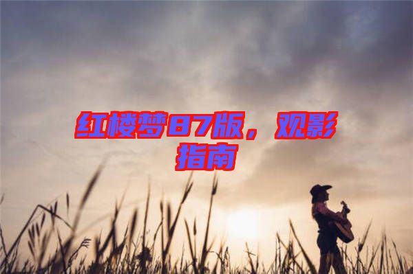 紅樓夢87版,觀影指南