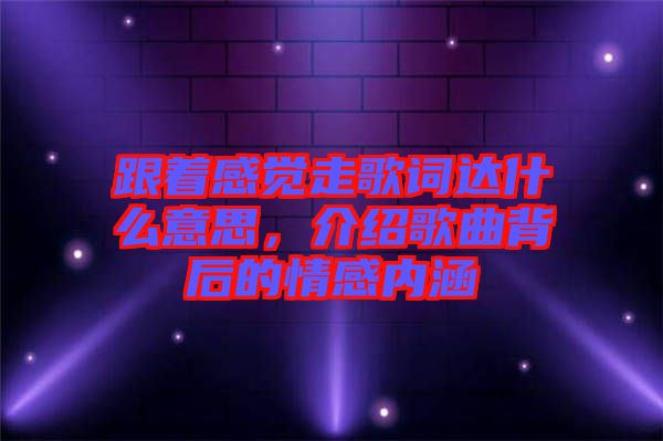 跟著感覺(jué)走歌詞達(dá)什么意思,介紹歌曲背后的情感內(nèi)涵