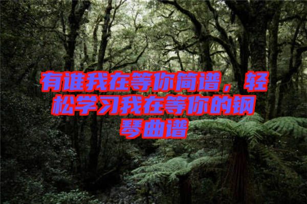 有誰我在等你簡譜，輕松學習我在等你的鋼琴曲譜