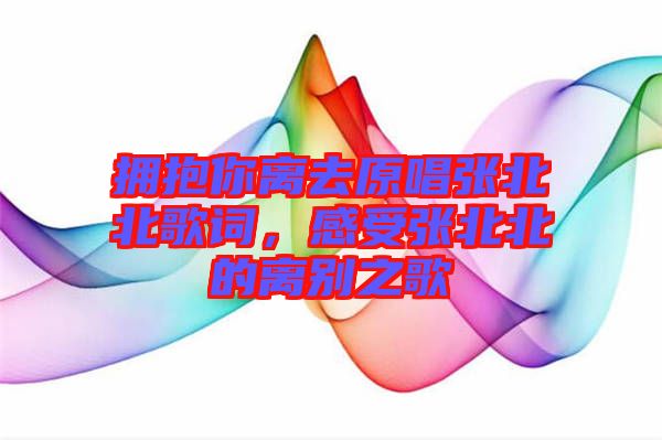 擁抱你離去原唱張北北歌詞，感受張北北的離別之歌