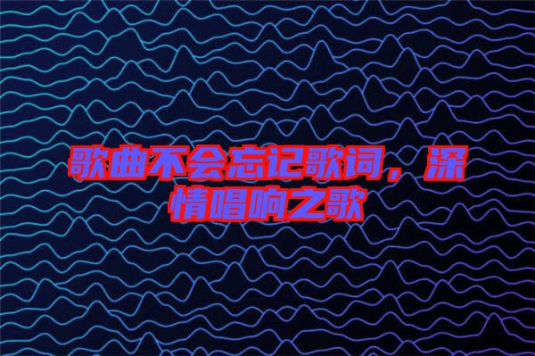 歌曲不會忘記歌詞，深情唱響之歌