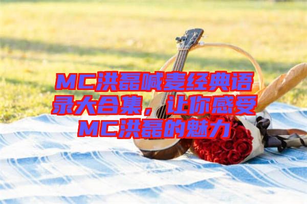 MC洪磊喊麥經(jīng)典語(yǔ)錄大合集,讓你感受MC洪磊的魅力