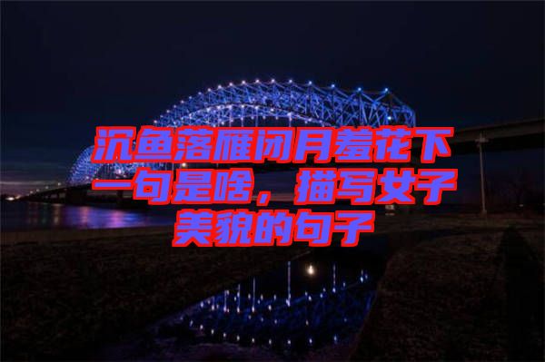 沉魚落雁閉月羞花下一句是啥，描寫女子美貌的句子