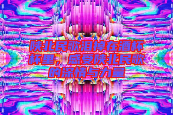 陜北民歌淚掉在酒杯杯里，感受陜北民歌的深情與力量