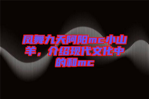 鳳舞九天阿陽mc小山羊,介紹現(xiàn)代文化中的和mc
