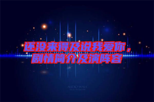 還沒來得及說我愛你,劇情簡介及演陣容