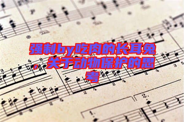 強(qiáng)制by吃肉的長(zhǎng)耳兔,關(guān)于動(dòng)物保護(hù)的思考