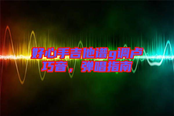 好心手吉他譜g調盧巧音，彈唱指南