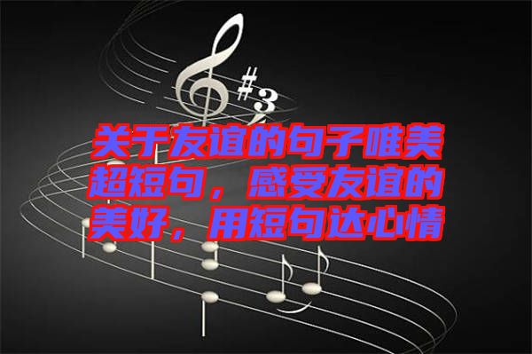關(guān)于友誼的句子唯美超短句，感受友誼的美好，用短句達(dá)心情