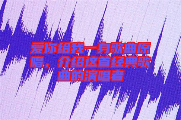愛你給我一身歌曲原唱,介紹這首經(jīng)典歌曲的演唱者