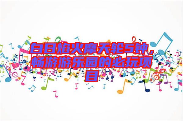 白日焰火摩天輪5鐘,暢游游樂園的必玩項(xiàng)目