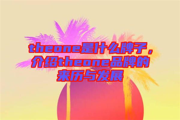 theone是什么牌子，介紹theone品牌的來歷與發展