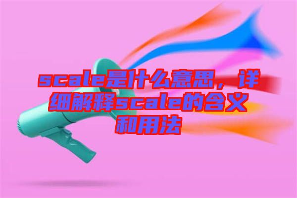 scale是什么意思，詳細解釋scale的含義和用法