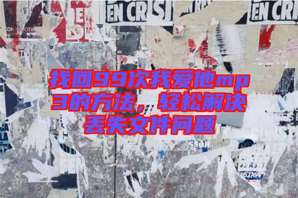 找回99次我愛他mp3的方法，輕松解決丟失文件問題