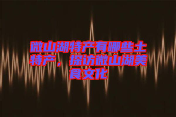 微山湖特產有哪些土特產，探訪微山湖美食文化