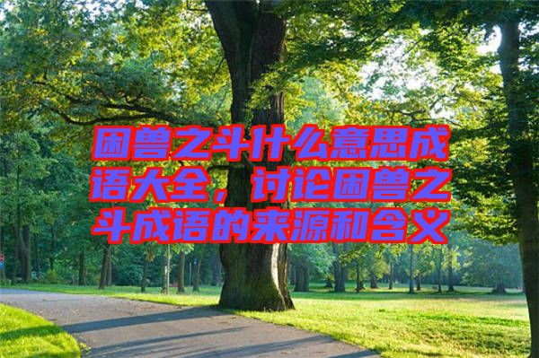 困獸之斗什么意思成語大全，討論困獸之斗成語的來源和含義
