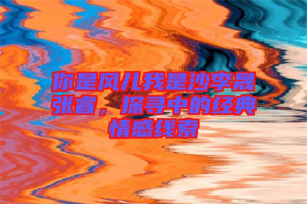 你是風兒我是沙李晟張睿，探尋中的經典情感線索