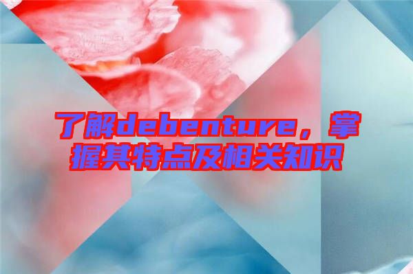 了解debenture,掌握其特點(diǎn)及相關(guān)知識(shí)