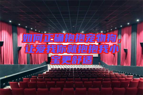 如何正確抱抱寵物狗，讓愛我你就抱抱我小寶更舒適