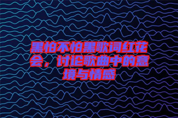 黑怕不怕黑歌詞紅花會,討論歌曲中的意境與情感
