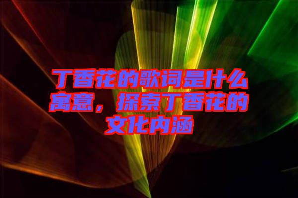 丁香花的歌詞是什么寓意，探索丁香花的文化內涵