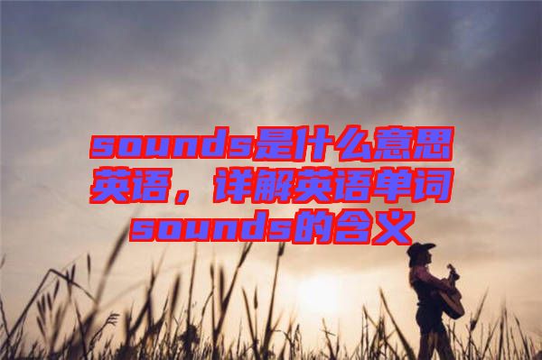 sounds是什么意思英語，詳解英語單詞sounds的含義