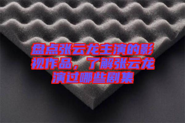 盤點(diǎn)張?jiān)讫堉餮莸挠耙曌髌罚私鈴堅(jiān)讫堁葸^(guò)哪些劇集