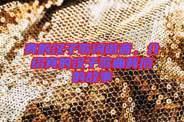真的漢子歌詞諧音，介紹真的漢子歌曲背后的故事
