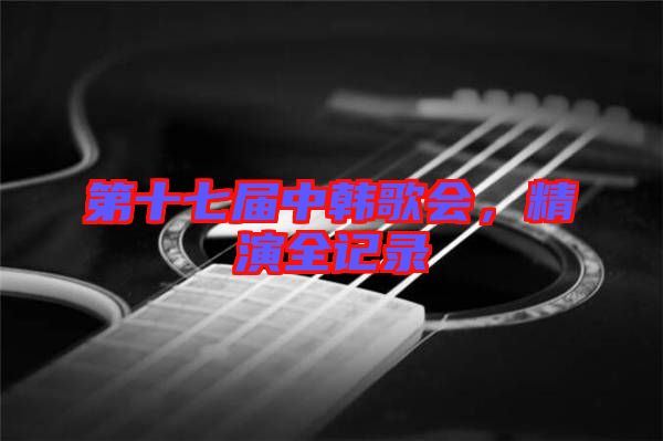 第十七屆中韓歌會(huì),精演全記錄