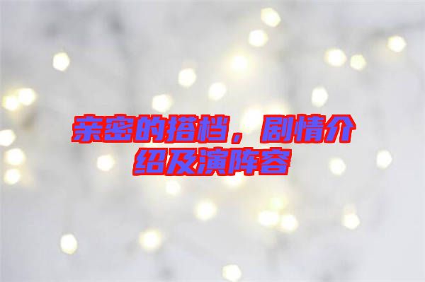 親密的搭檔，劇情介紹及演陣容