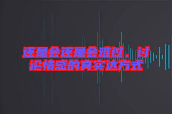 還是會還是會難過,討論情感的真實(shí)達(dá)方式