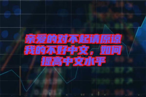親愛的對不起請原諒我的不好中文，如何提高中文水平