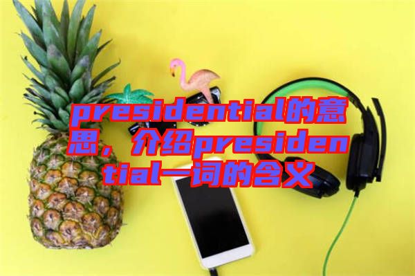 presidential的意思，介紹presidential一詞的含義