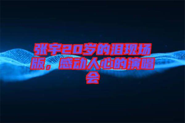 張宇20歲的淚現(xiàn)場版,感動(dòng)人心的演唱會(huì)