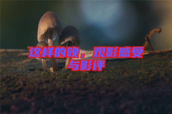 這樣的晚,觀影感受與影評(píng)