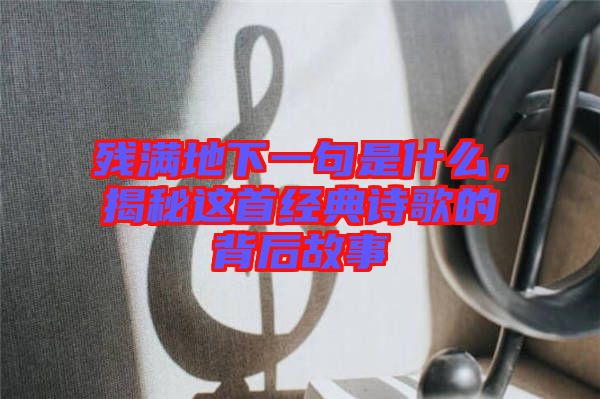 殘滿地下一句是什么，揭秘這首經(jīng)典詩歌的背后故事