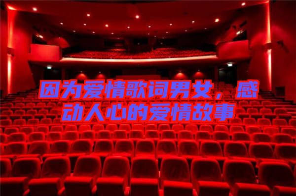 因?yàn)閻矍楦柙~男女,感動(dòng)人心的愛情故事