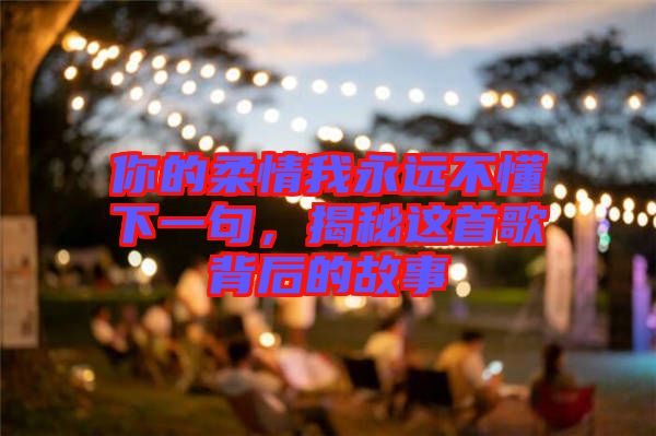 你的柔情我永遠(yuǎn)不懂下一句,揭秘這首歌背后的故事