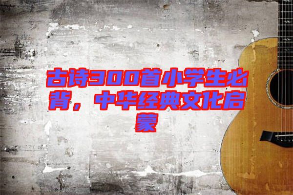 古詩300首小學(xué)生必背,中華經(jīng)典文化啟蒙