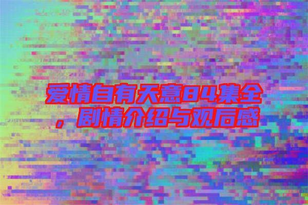 愛(ài)情自有天意84集全,劇情介紹與觀后感
