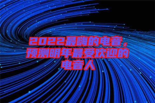 2022最嗨的電音,預(yù)測(cè)明年最受歡迎的電音人