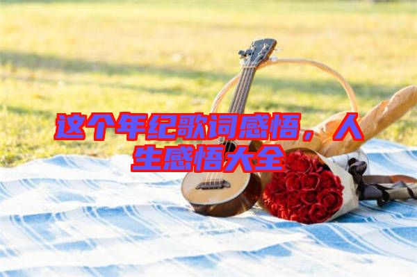 這個年紀歌詞感悟，人生感悟大全