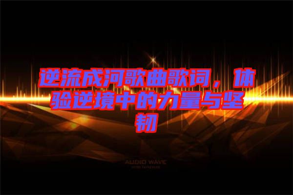 逆流成河歌曲歌詞,體驗?zāi)婢持械牧α颗c堅韌