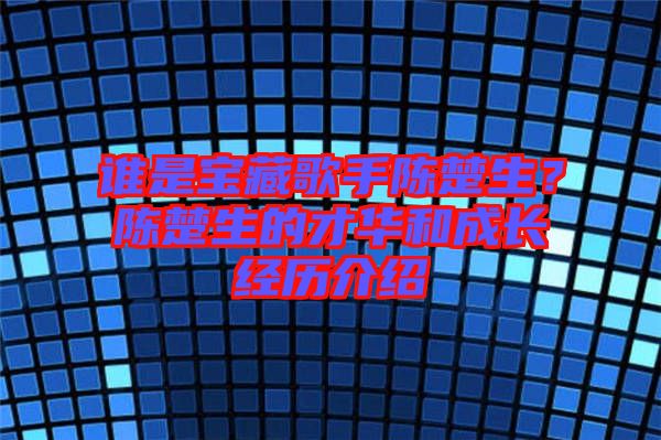 誰是寶藏歌手陳楚生？陳楚生的才華和成長(zhǎng)經(jīng)歷介紹
