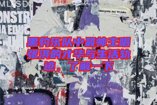 黑豹樂隊中最帥主唱張淇的才華與生活軌跡，了解一下