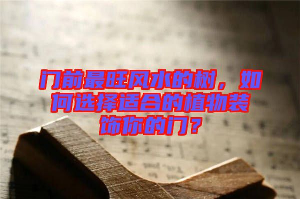 門前最旺風水的樹，如何選擇適合的植物裝飾你的門？