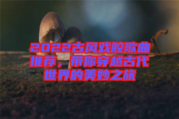 2022古風戲腔歌曲推薦，帶你穿越古代世界的美妙之旅
